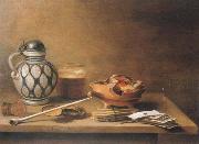 Pieter Claesz Style life with stein oil on canvas